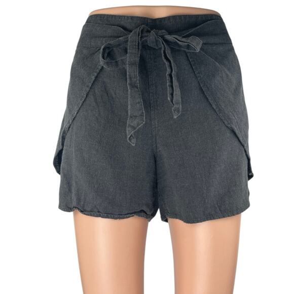 Patagonia Garden Island Women's Black High Waisted Tie Knot Mini Shorts Size M - Picture 1 of 5